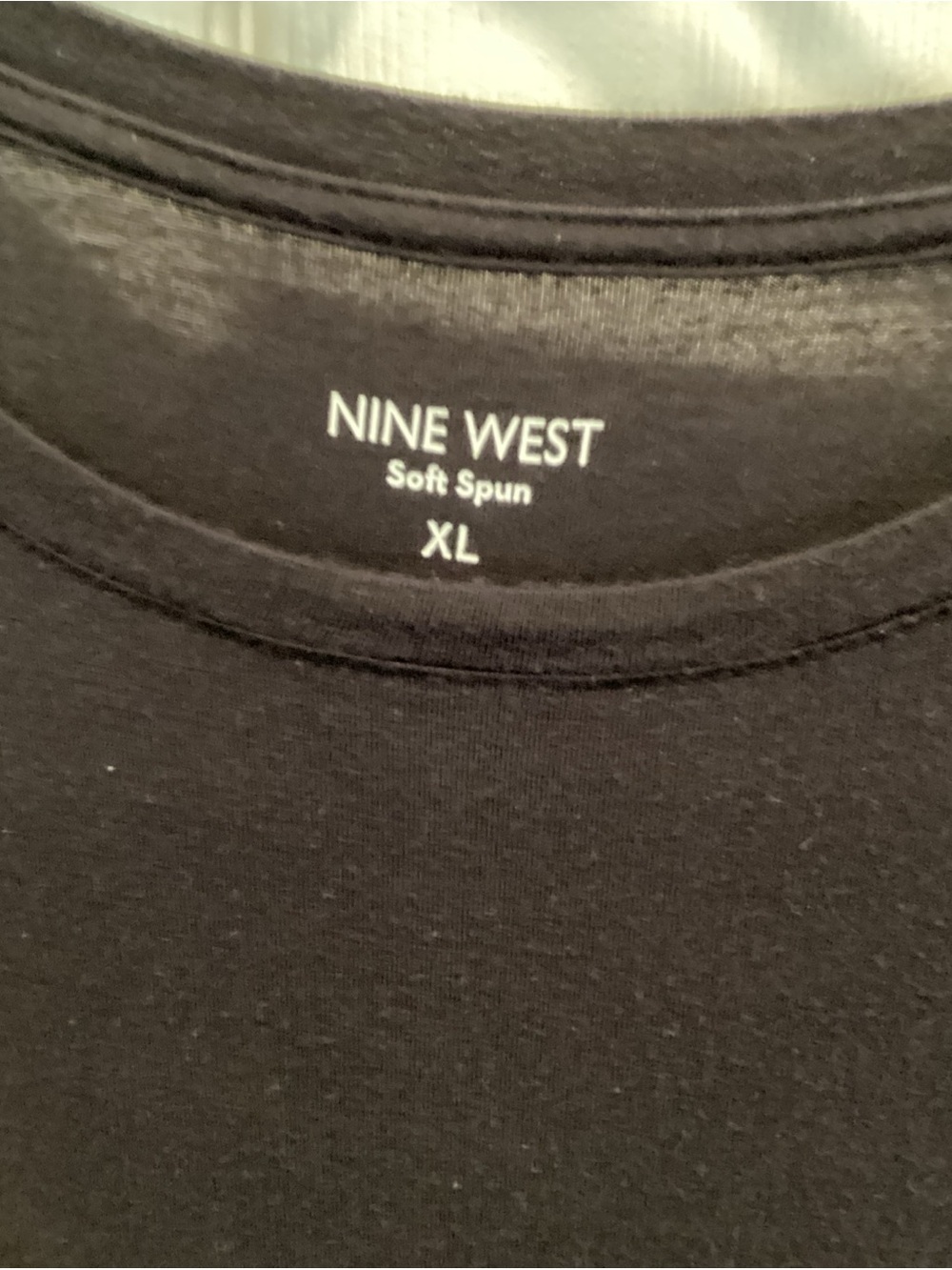 Nine West Black Short Sleeve Crewneck Tee - Picture 3 of 5